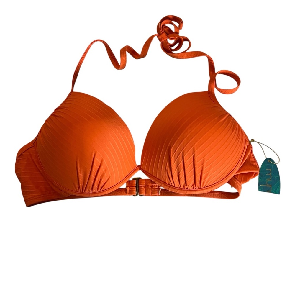 Mynah Orange Padded Halter Bikini Top Size XXL